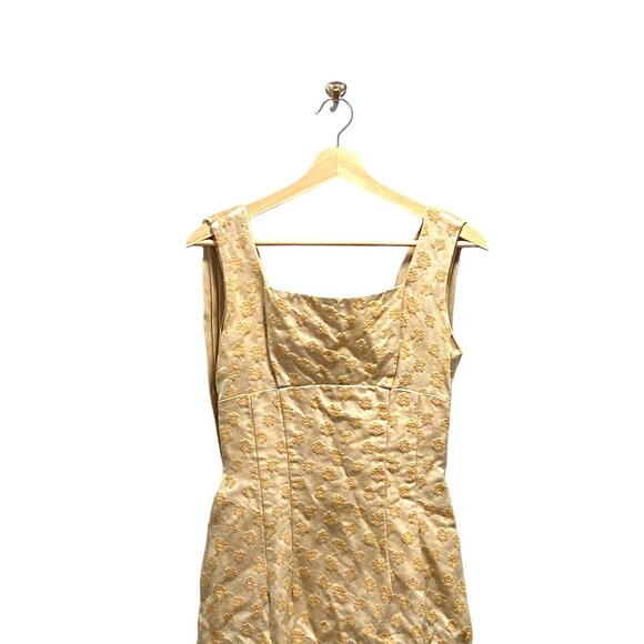 Vintage Gold Midi Dress - Picture 4 of 12